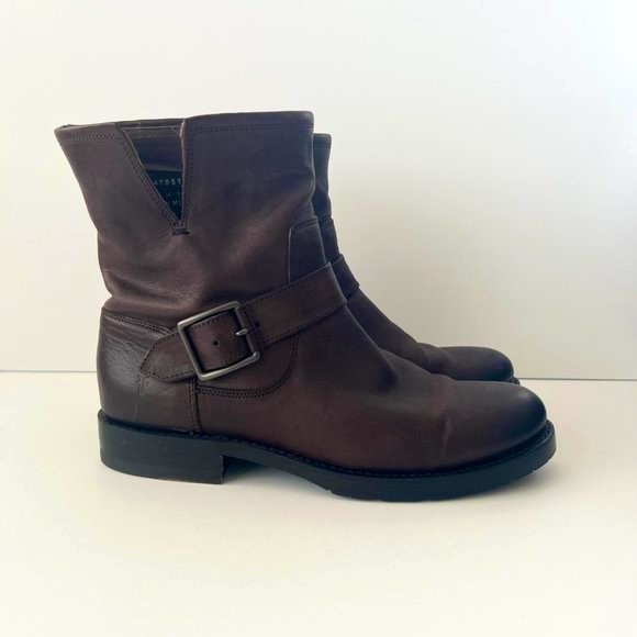 Frye Women’s Natalie Engineer Short Booties in Dark Brown Sz 6.5 - Picture 4 of 16